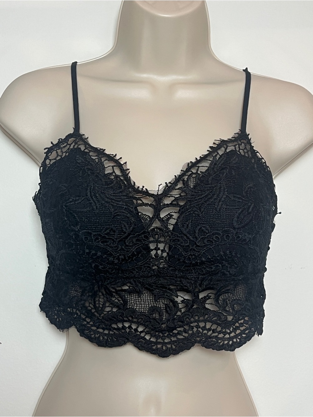 Love Tree Black Lace Crop Bralette Ruched Whimsigoth Fairy Boho Festival Summer